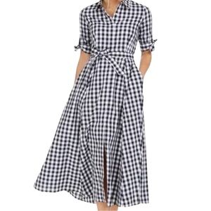 Calvin Klein nwot black & white gingham dress.